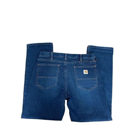 carhartt men’s relaxed fit jeans dark wash denim size 34X32 work casual pants - Picture 2 of 8